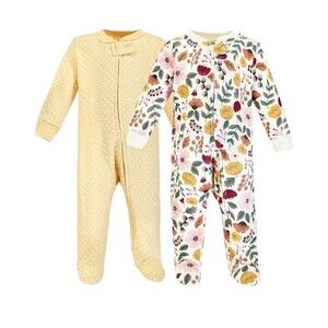 NWT Hudson Baby Girls' Premium Quilted Zipper Sleep and Play 0-3 months